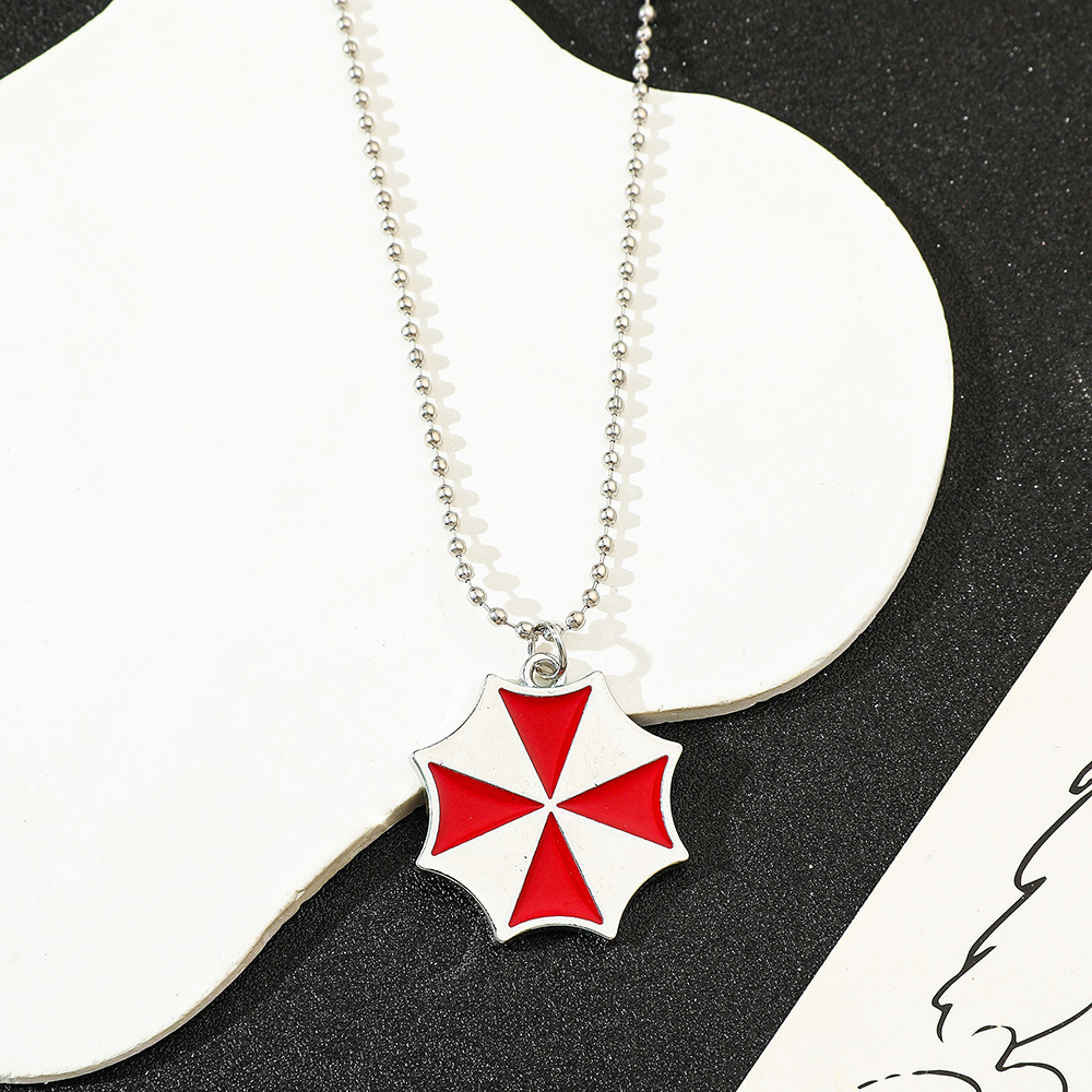 Vintage Fashion Online - Collier pendentif parapluie rouge vintage, accessoire