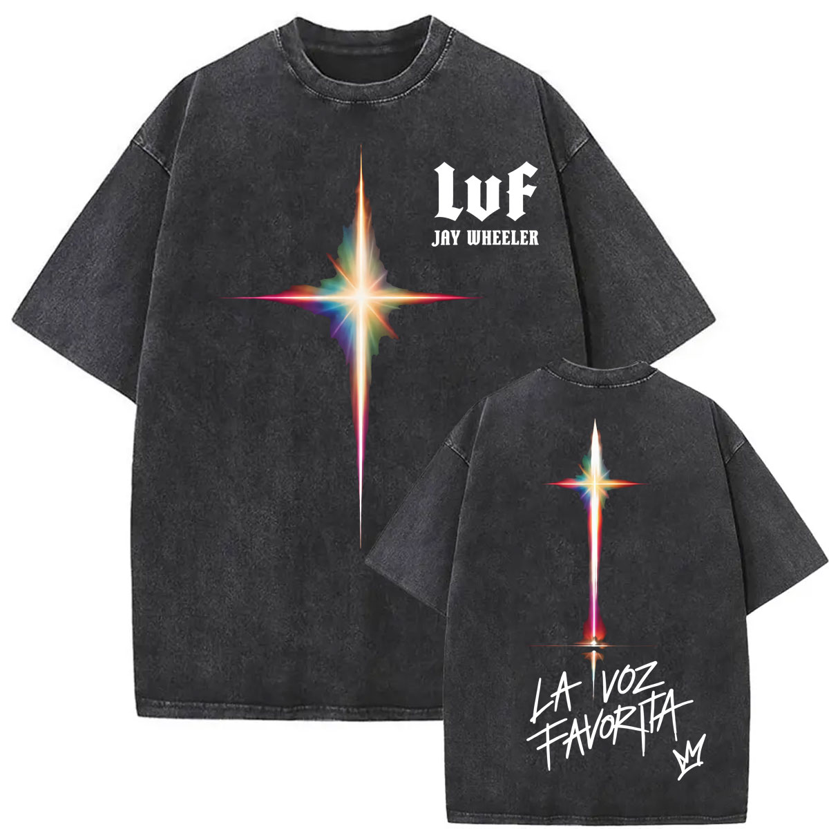 Vintage Fashion La - T-shirts imprimés vintage délavés Jay Wheeler