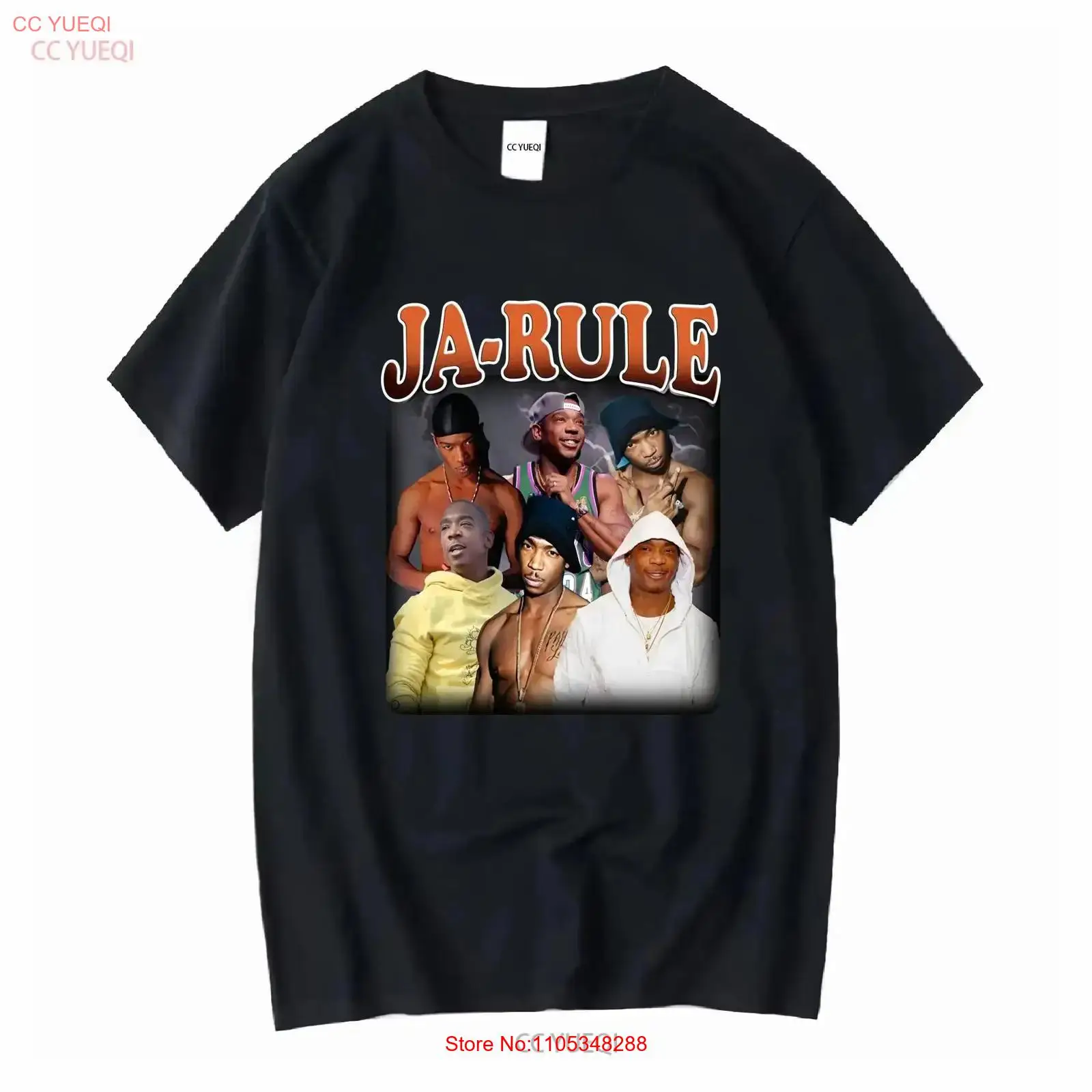 Vintage Fashion Jersey - T-shirt JA RULE vintage délavé avec